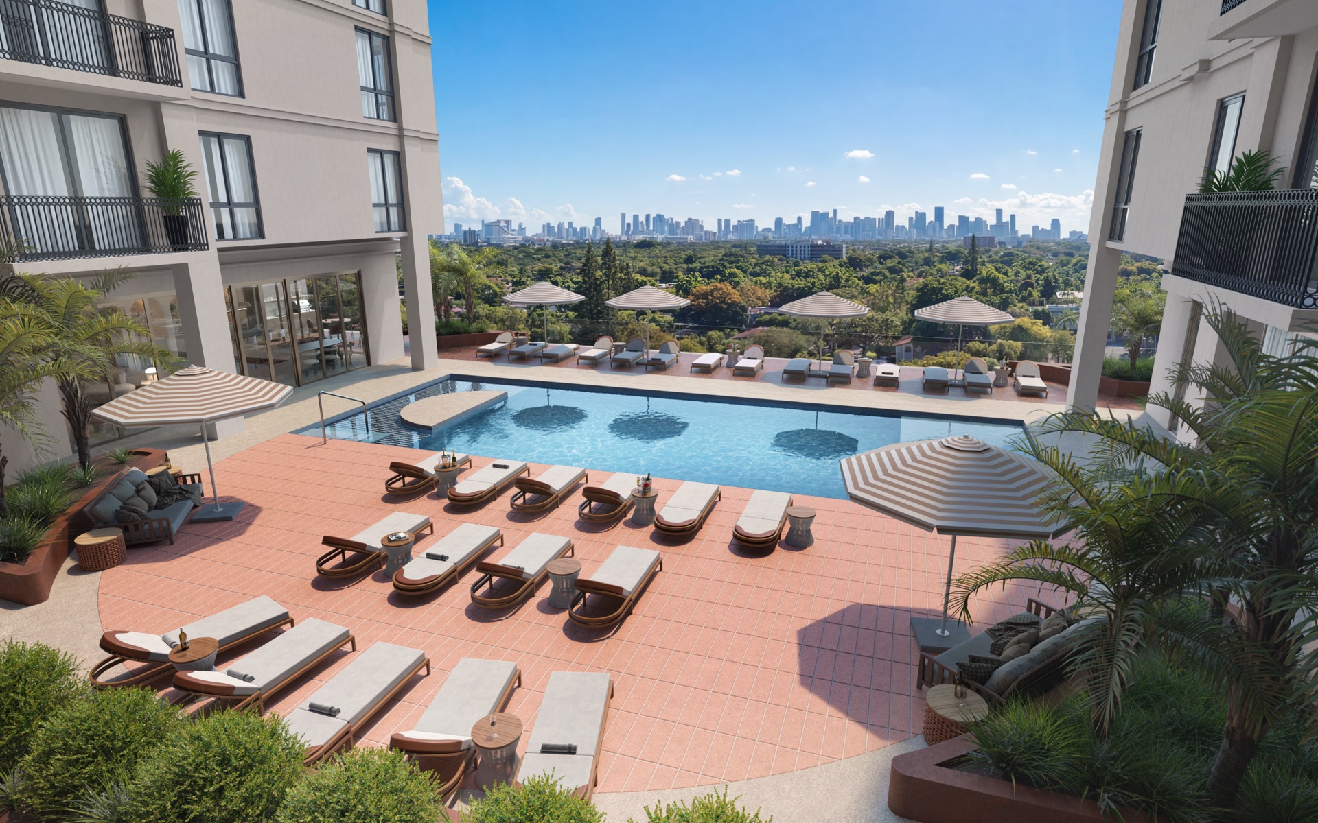 Elevated pool deck